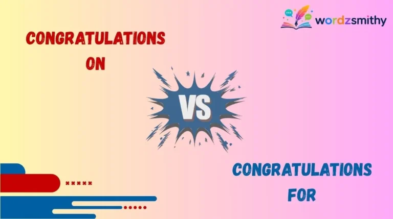 Congratulations on vs Congratulations for