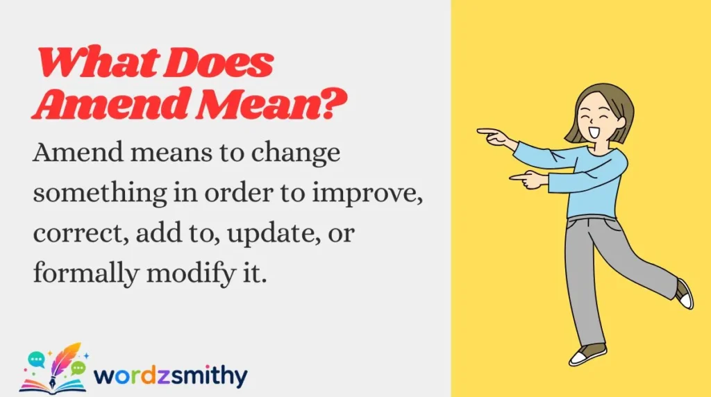 What Does Amend Mean?