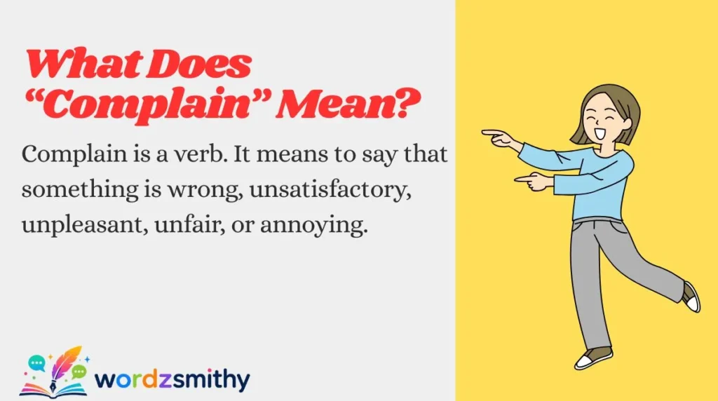 What Does “Complain” Mean?