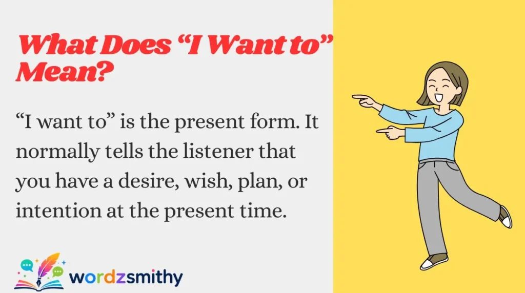 What Does “I Want to” Mean?
