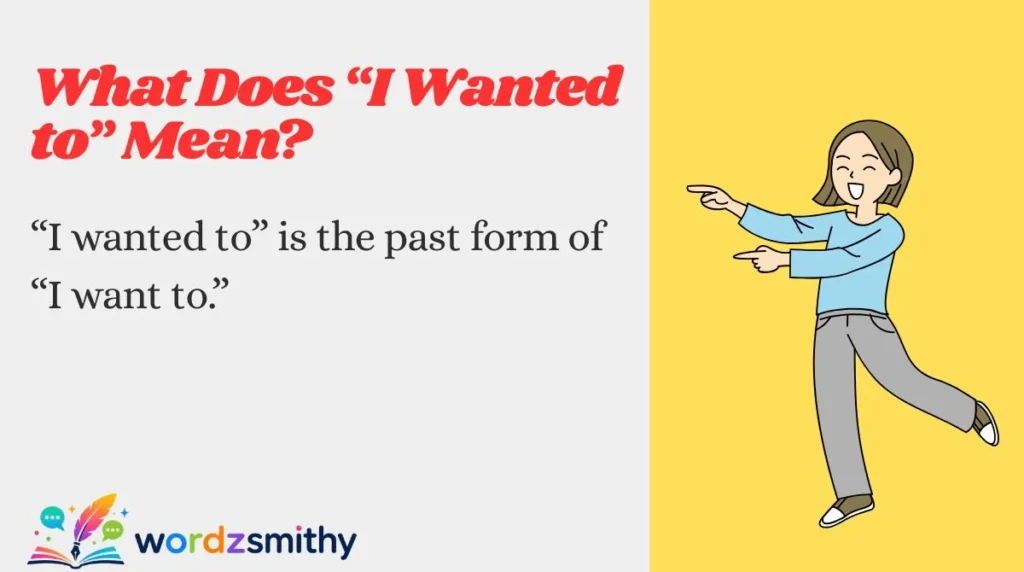 What Does “I Wanted to” Mean?