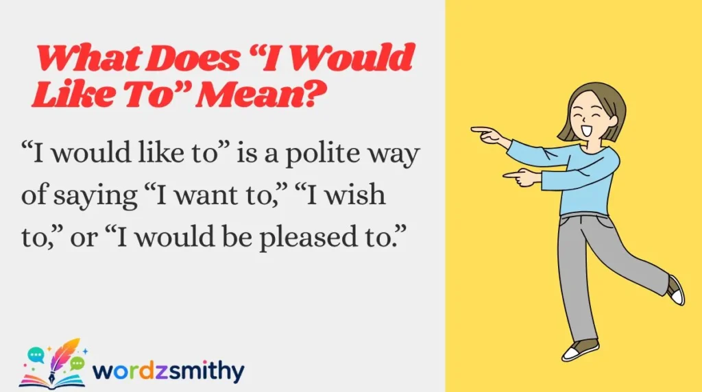 What Does “I Would Like To” Mean?