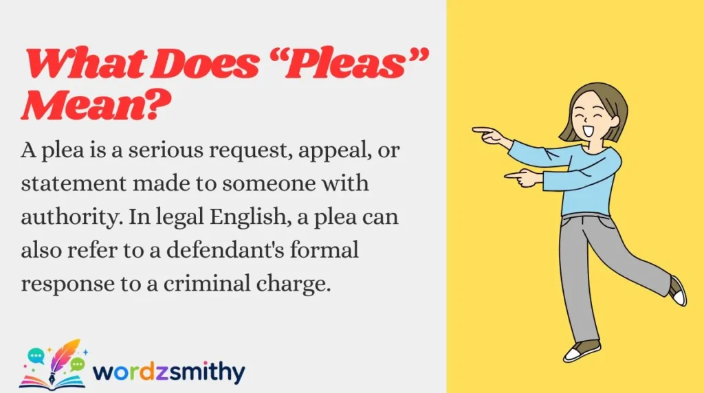 What Does “Pleas” Mean?