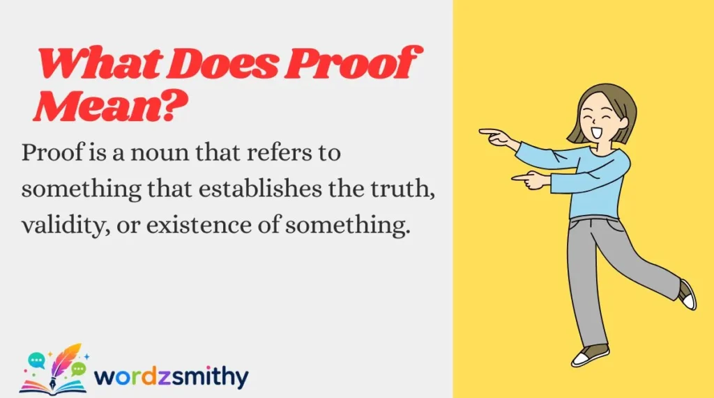 What Does Proof Mean?