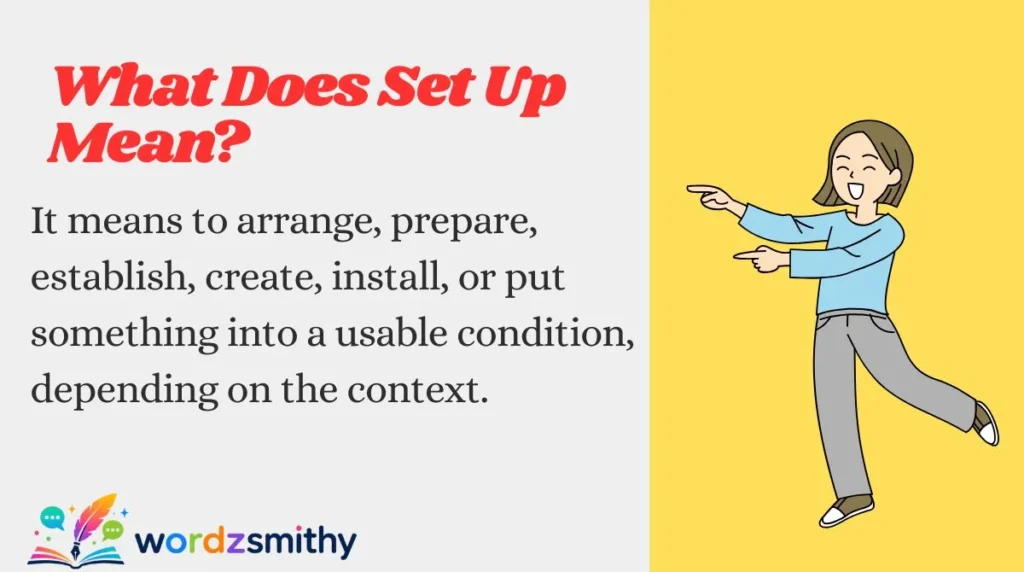 What Does Set Up Mean?