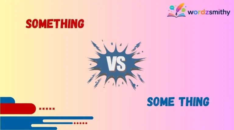 Something vs some thing