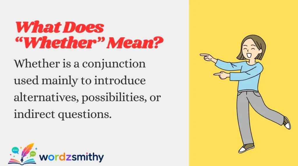 What Does “Whether” Mean?